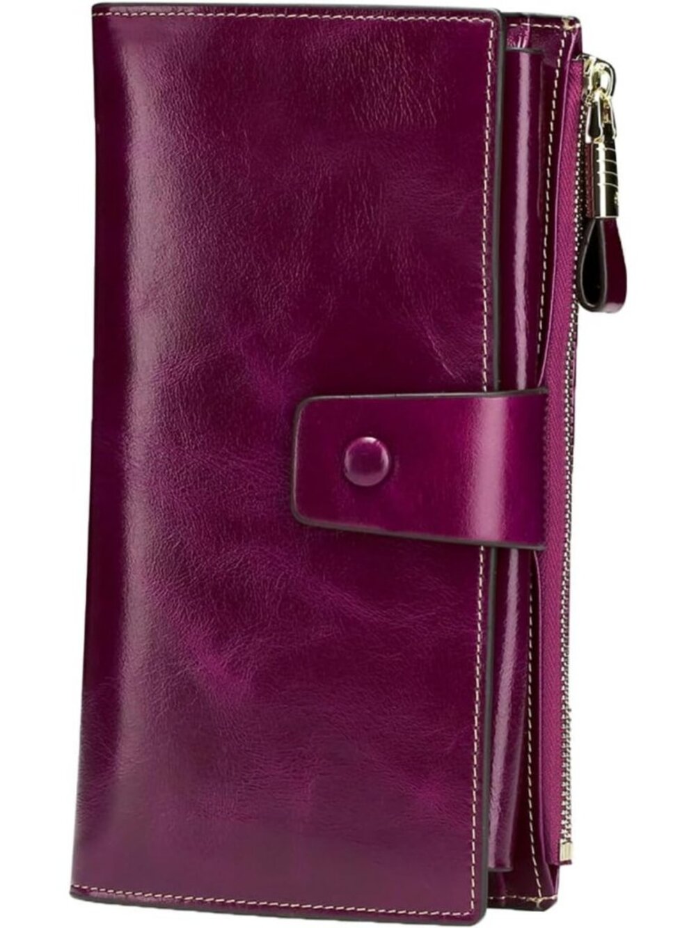 Luxury RFID Blocking Leather Wallet for Women - Large Capacity Clutch & Card